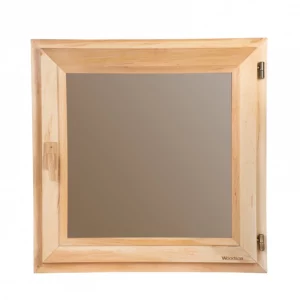Окно для бани Woodson, 50×50 см, стекло бронза, ольха